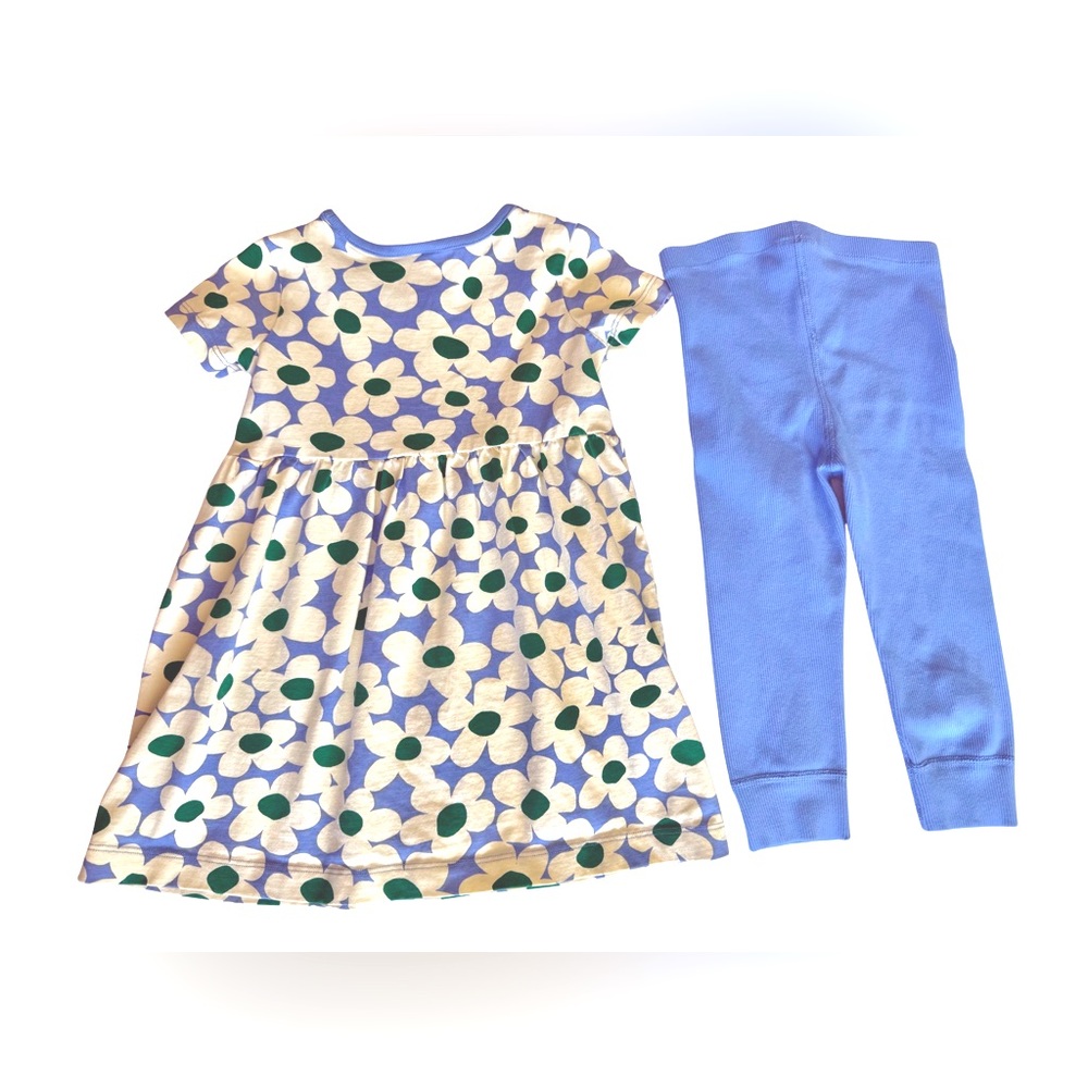 Hanna Andersson Floral Dress & Rib Leggings Set - Picture 4 of 4